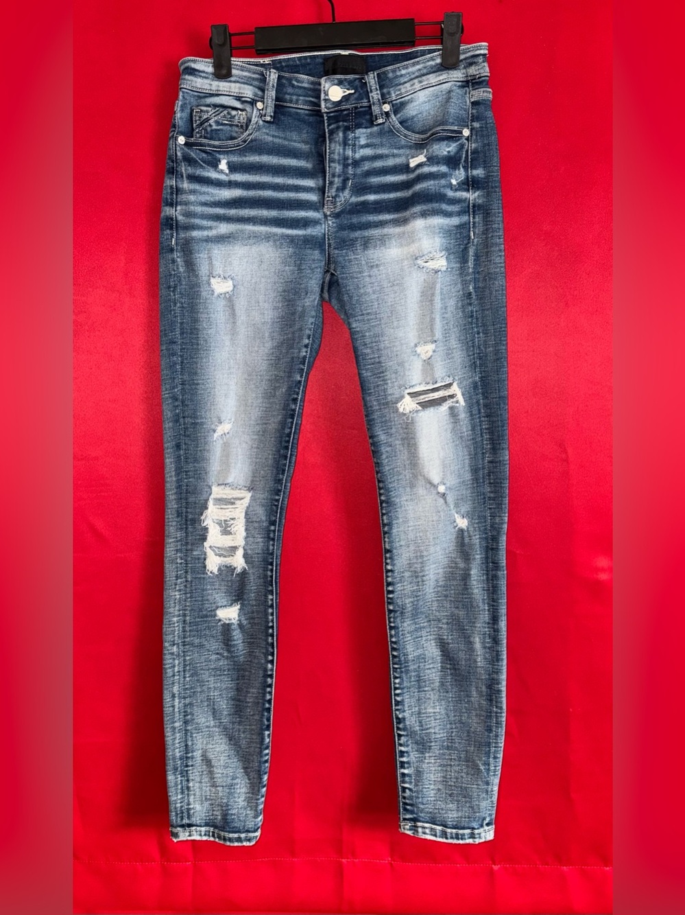 #423-Buckle Black Women's Distressed Skinny Jeans Sz.26  Fit#53